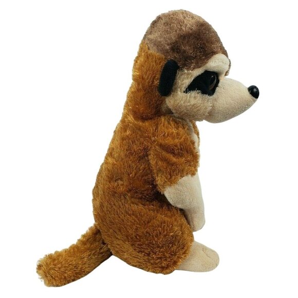 Wild Republic Meerkat 13 in Plush Prairie Dog Bandit Eyes Brown Stuffed Animal - Picture 4 of 8
